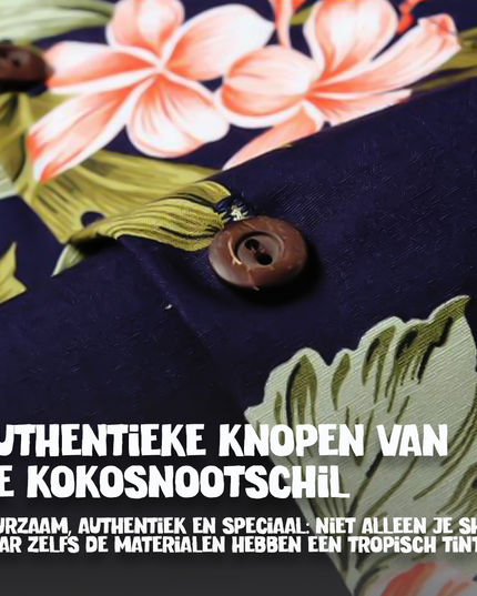 Hibiskusblaues Hawaiihemd für Herren