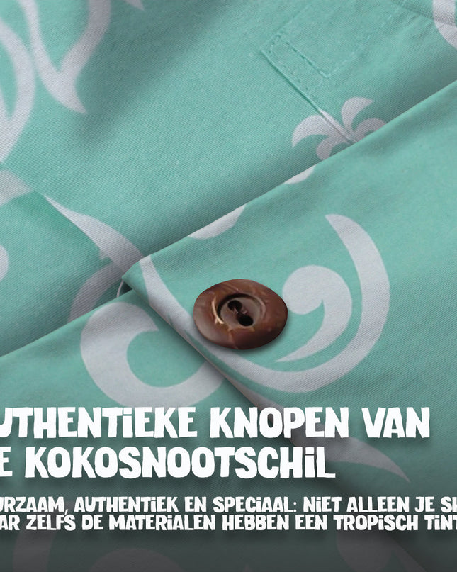 Hawaiihemd-Urlaubsflair in Türkis