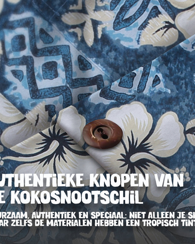 Hibiscus Surfboards Blaues Hawaiihemd