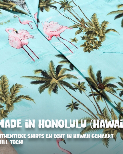 Hawaiihemd mit Flamingos-Design