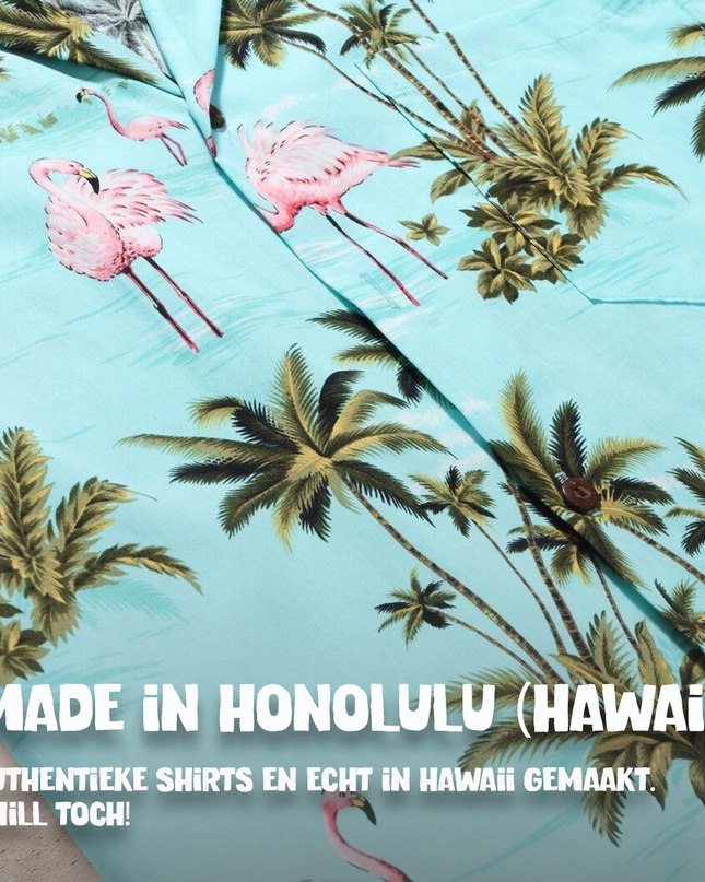 Hawaiihemd mit Flamingos-Design