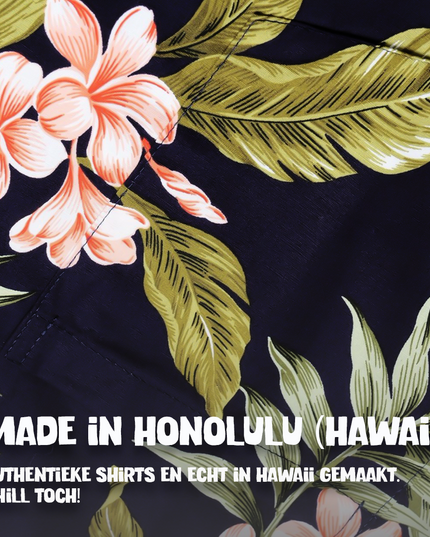 Hibiskusblaues Hawaiihemd für Herren