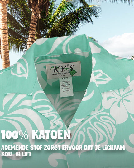 Hawaiihemd-Urlaubsflair in Türkis
