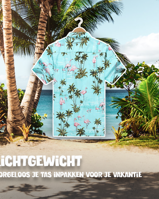 Hawaiihemd mit Flamingos-Design