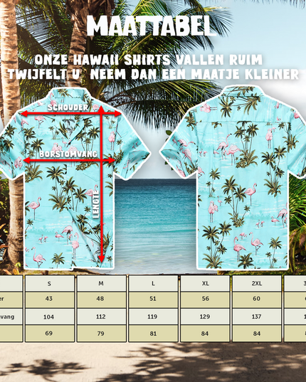 Hawaiihemd mit Flamingos-Design