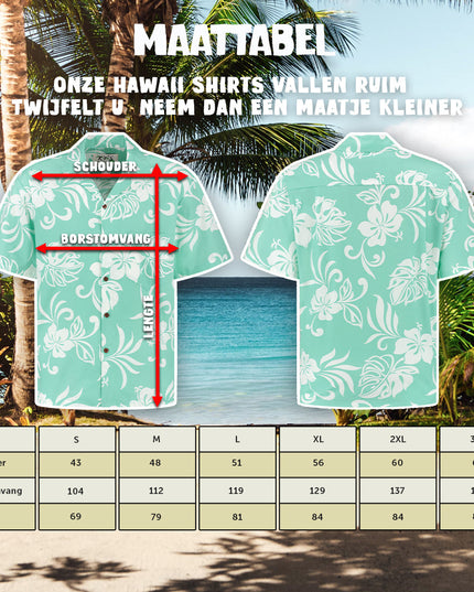 Hawaiihemd-Urlaubsflair in Türkis