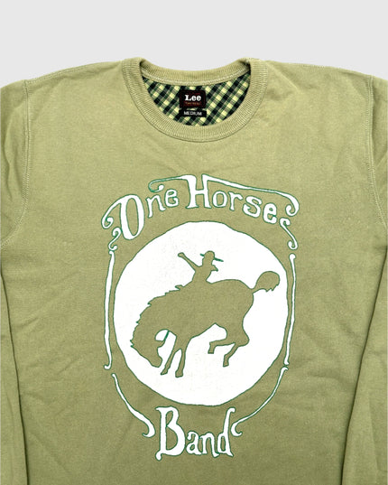 Vintage Lee Sweater One Horse Band Family Christmas Sweater