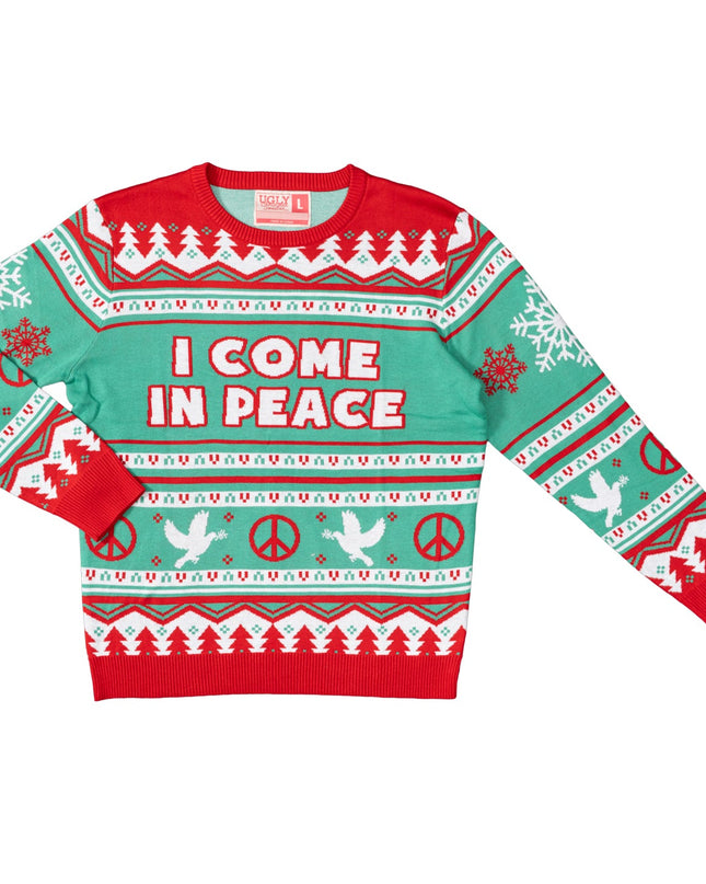 I Come in Peace Couples Unisex Ugly Christmas Sweaters