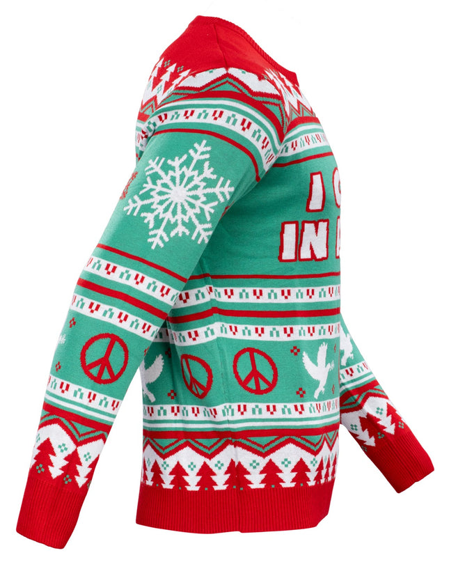 Ich komme in Frieden – Unisex-Weihnachtspullover für Paare