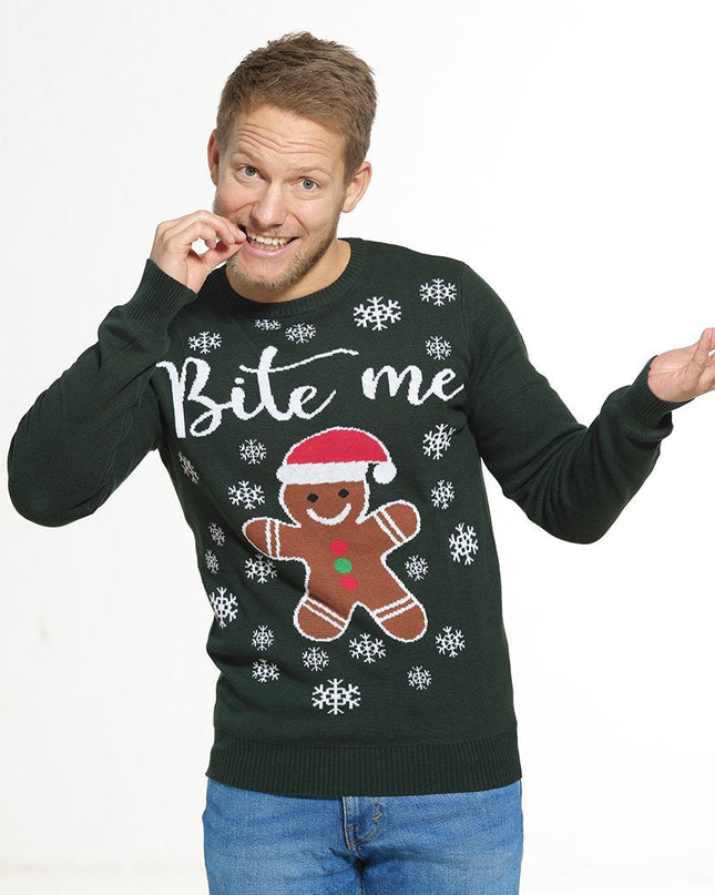 Bite Me Christmas Sweater - Unisex Holiday Wear