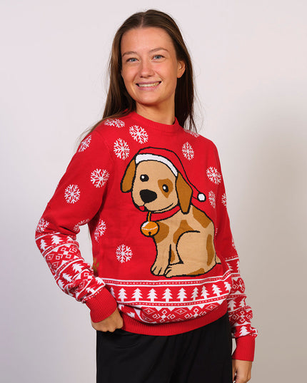 Weihnachtspullover mit dem Motiv „Santas kleiner Helfer“ für Damen
