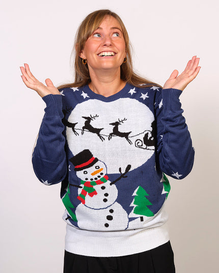 Mondpullover – Weihnachtspyjama für Damen und Herren