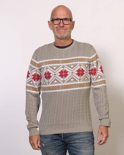 Nordic Gray Christmas Sweater - Unisex Holiday Fashion