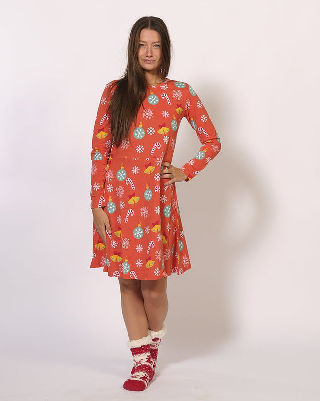 Rotes Weihnachtskleid