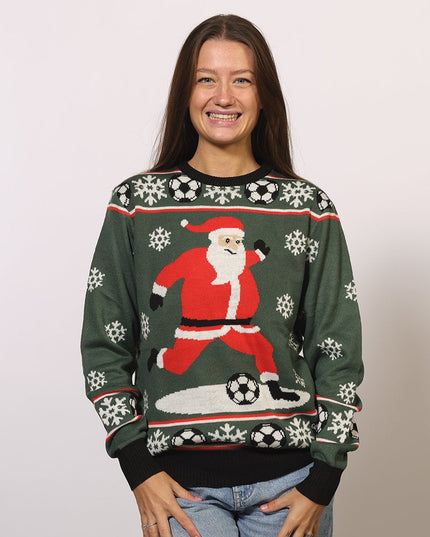 Weihnachtspullover mit Weihnachtsmannmotiv für Kinder