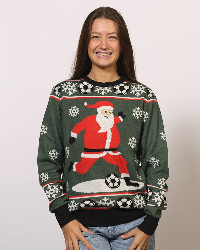 Weihnachtspullover mit Weihnachtsmannmotiv für Kinder