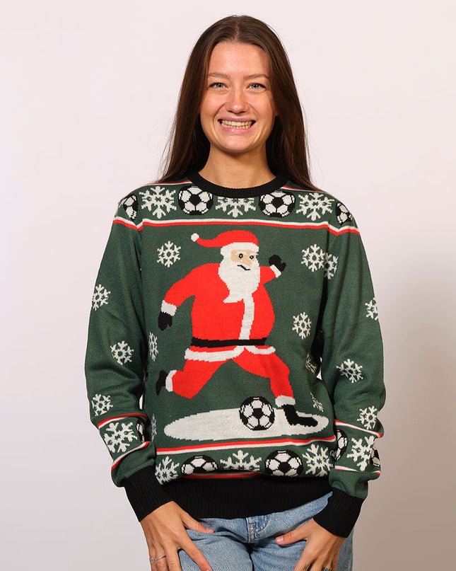Weihnachtspullover mit Weihnachtsmannmotiv für Kinder