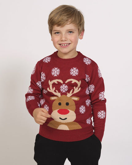 Cute Reindeer Christmas Sweater - Kids' Holiday Fashion