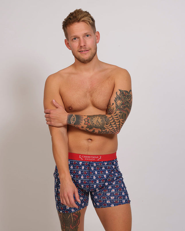 Dreierpack Weihnachtsunterwäsche für Herren