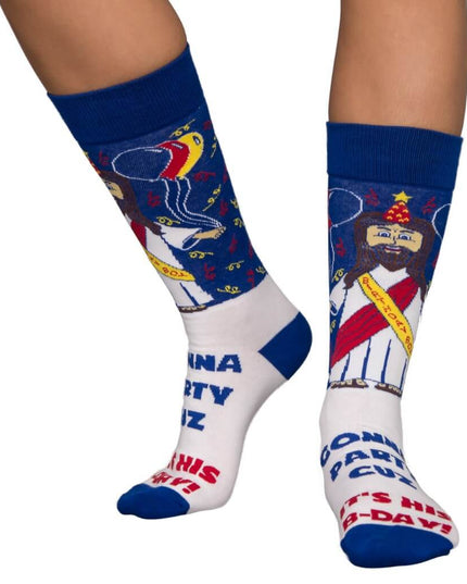 Jesus Birthday Boy Ugly Christmas Socks