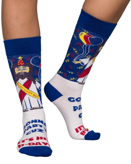 Jesus Birthday Boy Ugly Christmas Socks