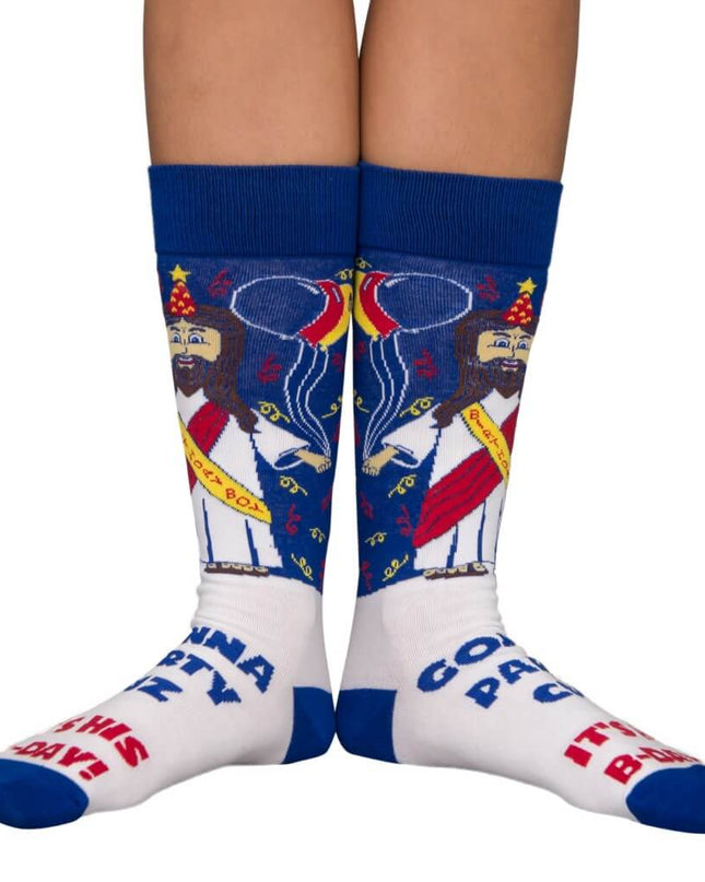 Jesus-Geburtstagsjunge hässliche Weihnachtssocken