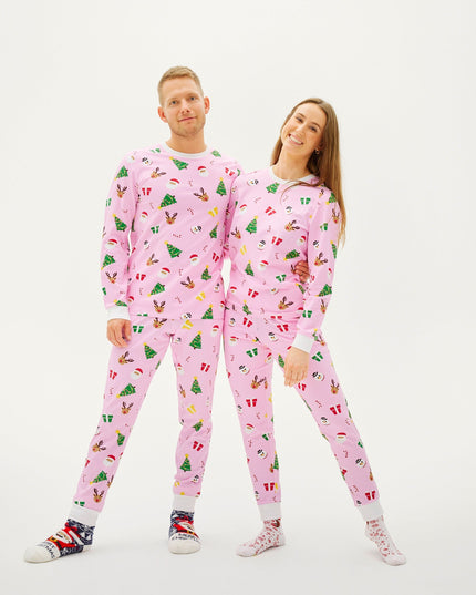 Pinkish Christmas Pajamas for Men - Year-Round Comfort