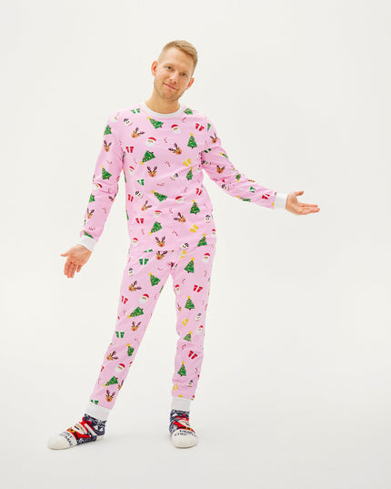 Pinkish Christmas Pajamas for Men - All-Year Comfort