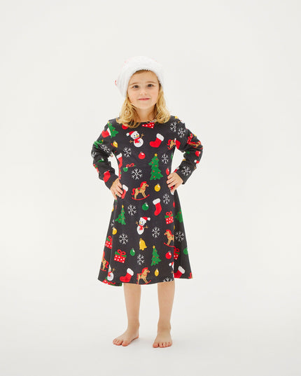 Black Christmas Dress for Kids
