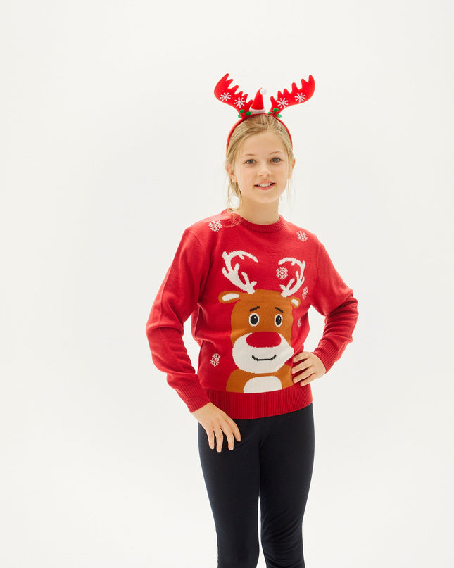 The Loving Reindeer Christmas Sweater for Kids