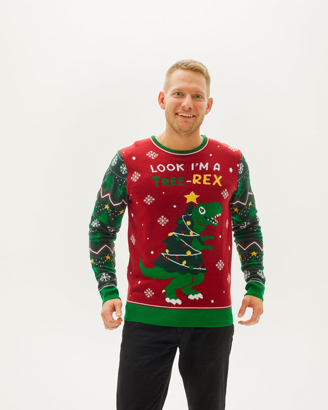 REX Weihnachtsbaum-Pullover für Herren
