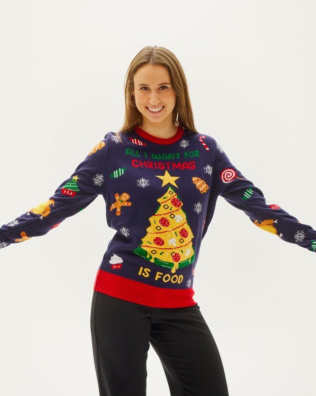 All I Want For Christmas Is Food Sweater - Women