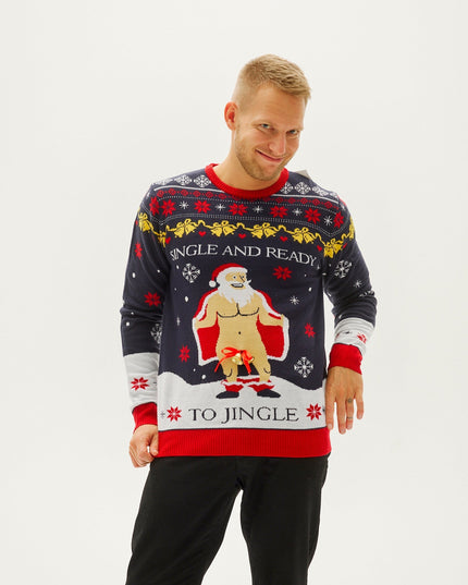 Men's Single and Ready to Jingle Christmas Sweater