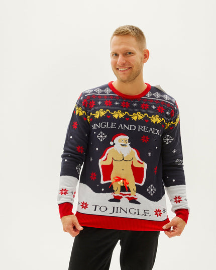 Single and Ready to Jingle Christmas Sweater for Men