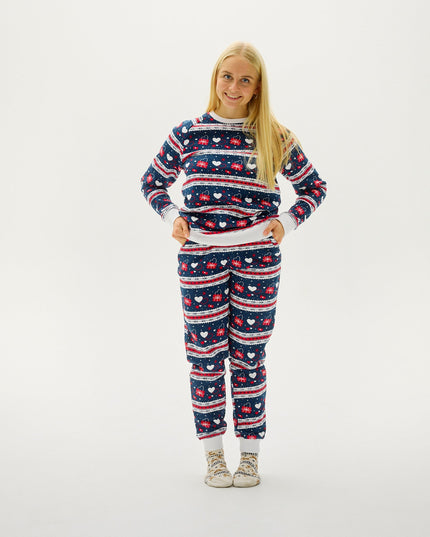 Navy Valentine's Set for Women's Christmas Pajamas