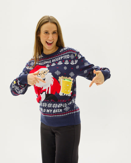 Ho Ho Hold My Beer Women's Christmas Sweater