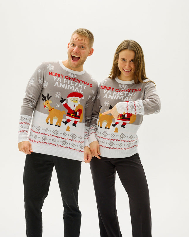 Ya Filthy Animal Weihnachtspullover – Damen