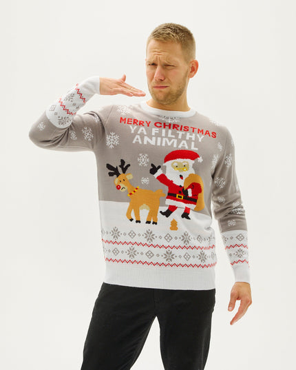 Ya Filthy Animal Christmas Sweater - Men