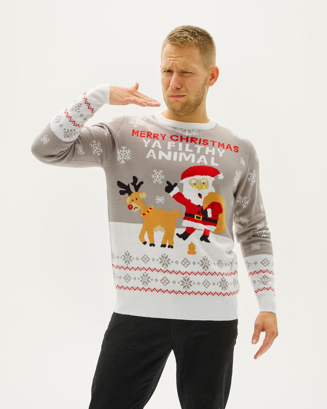 Ya Filthy Animal Weihnachtspullover - Herren