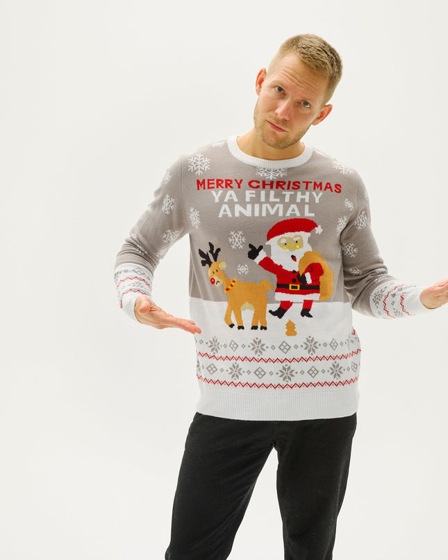 Ya Filthy Animal Weihnachtspullover - Herren