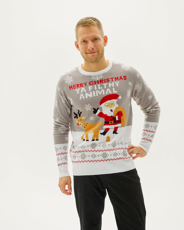 Ya Filthy Animal Weihnachtspullover - Herren