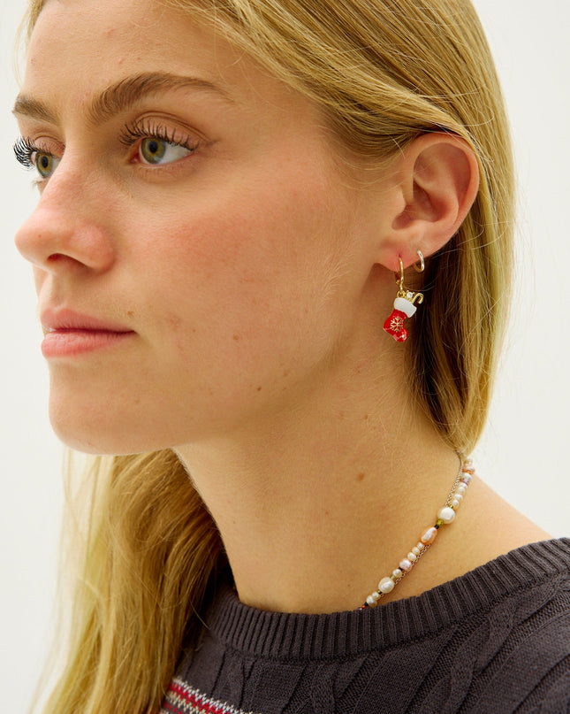 Weihnachtssocken-Ohrringe