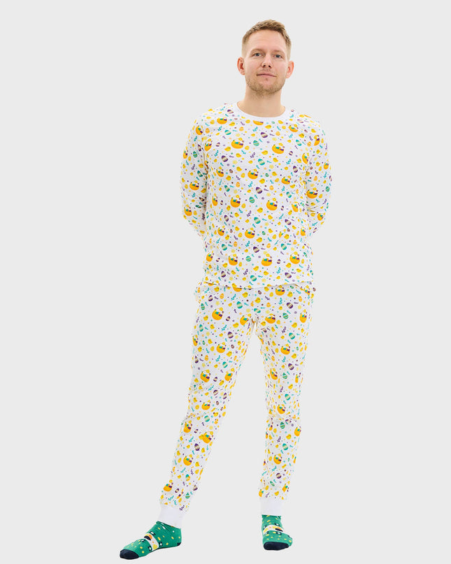 Weiße Osterpyjamas für Herren