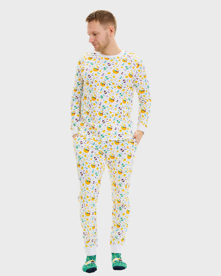 Weiße Osterpyjamas für Herren