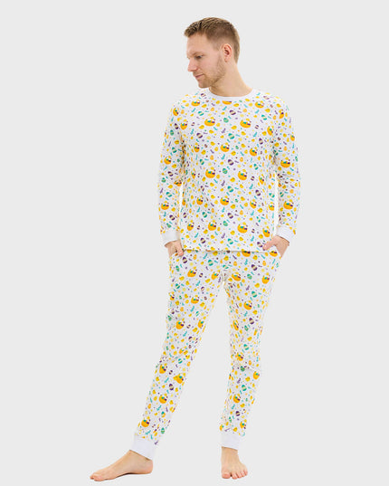 Weiße Osterpyjamas für Herren