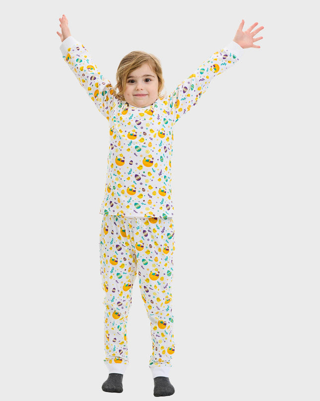 Weiße Osterpyjamas für Kinder