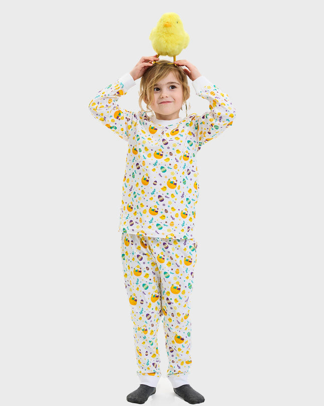 Weiße Osterpyjamas für Kinder