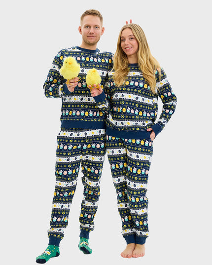 Blauer Oster-Trainingsanzug – Damenstil