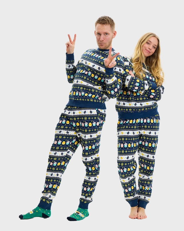 Blauer Oster-Trainingsanzug – Herrenstil