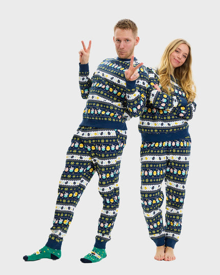 Blauer Oster-Trainingsanzug – Damenstil